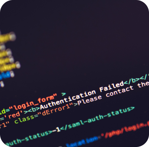 Close-up of an HTML code